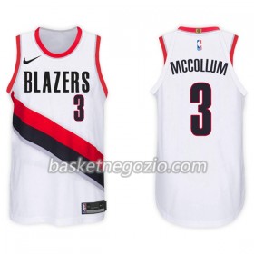 Canotte Uomo Portland Trail Blazers CJ McCollum 3 Nike 2017-18 Bianco Swingman